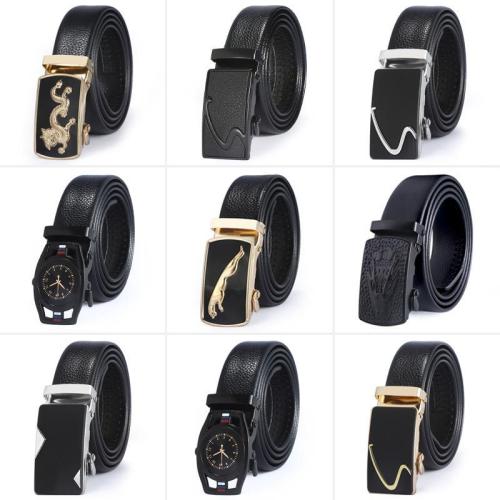 belt men‘s high-end automatic iron buckle decorative pu belt men‘s casual stall supply pants belt factory wholesale