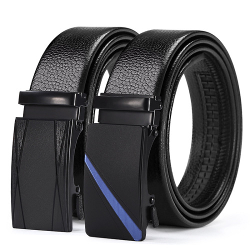 new belt men‘s high-end automatic buckle pu belt business belt young and middle-aged clothing matching factory wholesale and direct sales