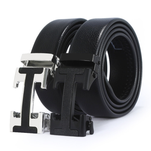 Belt Men‘s Business Automatic Buckle All-Match Fashion Belt Trendy Korean Style Casual Belt Stall Supply Wholesale