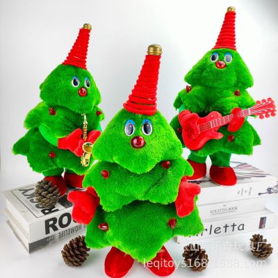 Factory Direct Sales Electric Plush Dancing Christmas Tree Glowing Singing Christmas Toy Children's Gift TikTok Christmas Tree
