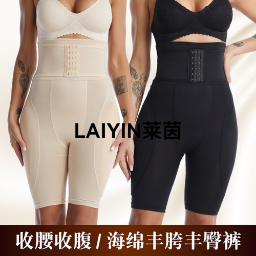 Cross-Border Large Size High Waist Belly Contracting and Hip Increasing Crotch Pants Breasted Waist-Slimming Corset Feng Cross-Body Pad Hip Lifting Body Shaping Underwear