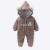 Factory Baby Jumpsuit Wholesale Woolen Cotton Warm Newborn Baby Thickened One-Piece Romper Long Fur Coral Velvet Bear Climbing Clothes
