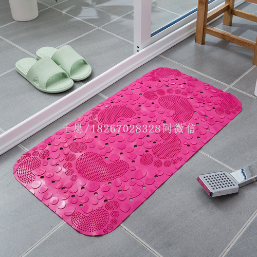Qiansi Bathroom Massage Non-Slip Foot Mat Bathroom Shower Shower Foot Mat with Suction Cup Bath Drop-Resistant Mat