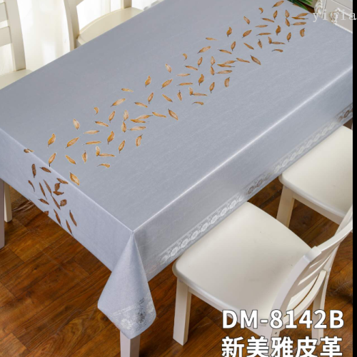 new european style pvc leather pattern tablecloth oil-proof waterproof anti-pepper oil tablecloth table mat