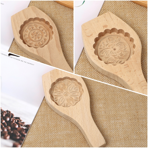 [green light] single hole mold pastry mold moon cake mold pasta clip pastry mold wood crafts