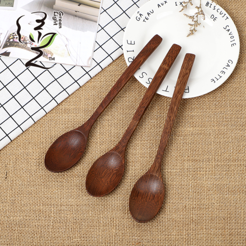 [green light] 4.3 * 23.5cm spoon household hotel restaurant wooden handle restaurant long handle wooden spoon tableware