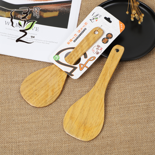 green light 7.5 * 21cm household kitchenware spoon rice spoon bamboo wood rice spoon kitchen supplies tableware bamboo flat spoon