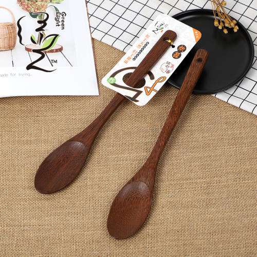 [Green Light] 5 * 31cm Wooden Spoon Stirring Spoon Extra Long Soup Spoon Cooking Spoon Kitchen Supplies Tableware Anti-Scald