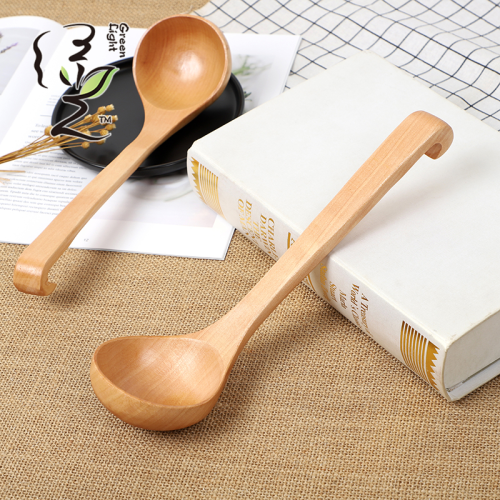 [green light] 8 * 28.5cm log spoon household kitchenware soup spoon wooden cooking spoon porridge spoon hot pot spoon