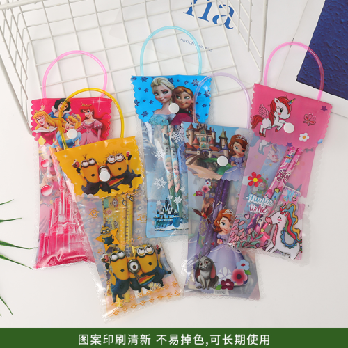 cartoon children primary school student school supplies stationery set cute creative portable pencil case set prize gift