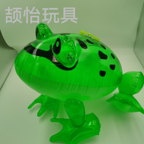 Inflatable Light-Emitting Frog Children‘s Portable Rabbit Light-Emitting Flying Duck Light-Emitting Tiger New Light-Emitting Quack Frog Net Red Balloon