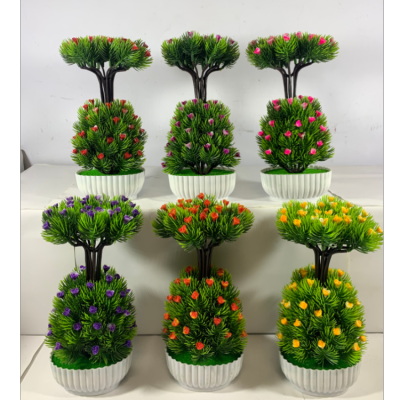 Bonsai Welcome Pine Bouquet Plastic Flowers Fake/Artificial Flower Bonsai Potted Fake Flower