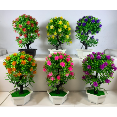 Factory Direct Sales Simulation Bonsai Simulation Potted Green Plant Fake Flower Interior Decoration Ornaments