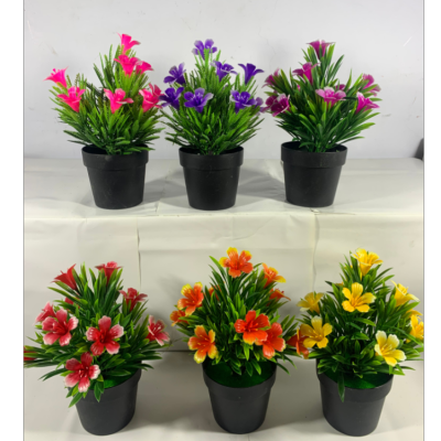 Emulational Plants and Flowers Plastic Home Ornament Plastic Simulation Fake Silk Flower Plant Ornaments