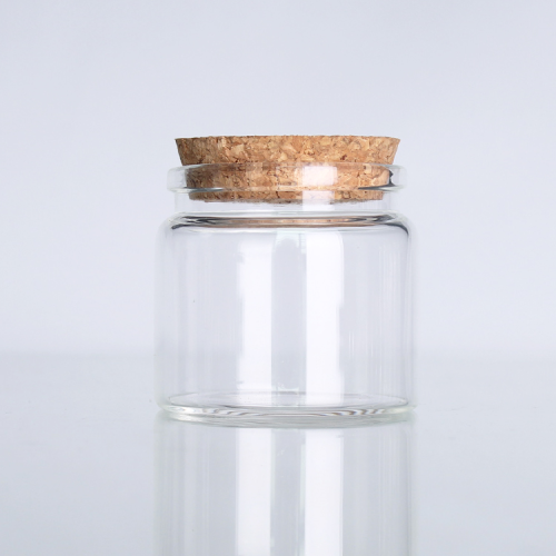 foreign trade wholesale borosilicate glass sealed jar cork transparent glass storage candy jar