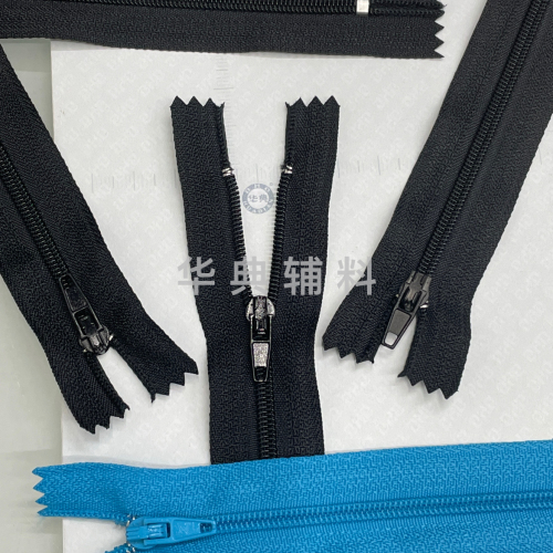 Huadian Accessories 3#4.2# Nylon Zipper Automatic Head Double Needle Cloth with 18cm Long Leisure set 