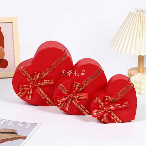Factory Direct Sales New Peach Heart Gift Box Gift Box Flower Box Jewelry Box Gift Box