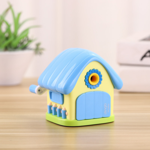 cute cartoon shape small house anti-card lead pencil sharpener