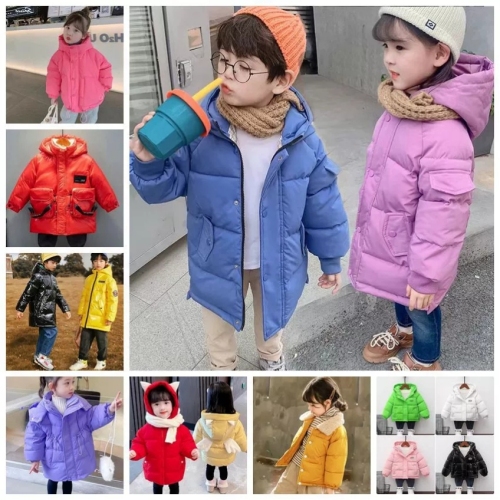 2023 Winter New Children‘s Clothing down Cotton Jacket Coat Korean Thickened Unisex Children Cotton Coat Foreign Trade Stall Wholesale