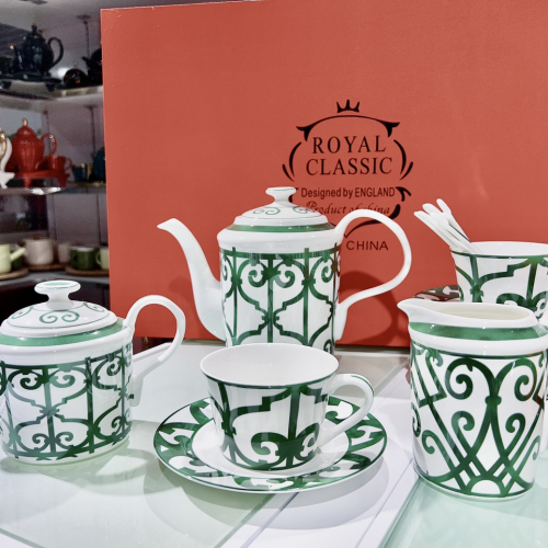 high bone china coffee set ceramic tea set 15 hermes green flower tea set
