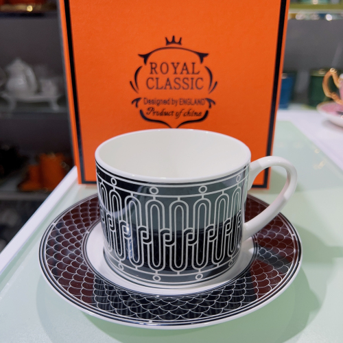 custom hermes cup and saucer high bone china coffee cup and saucer tea cup water cup