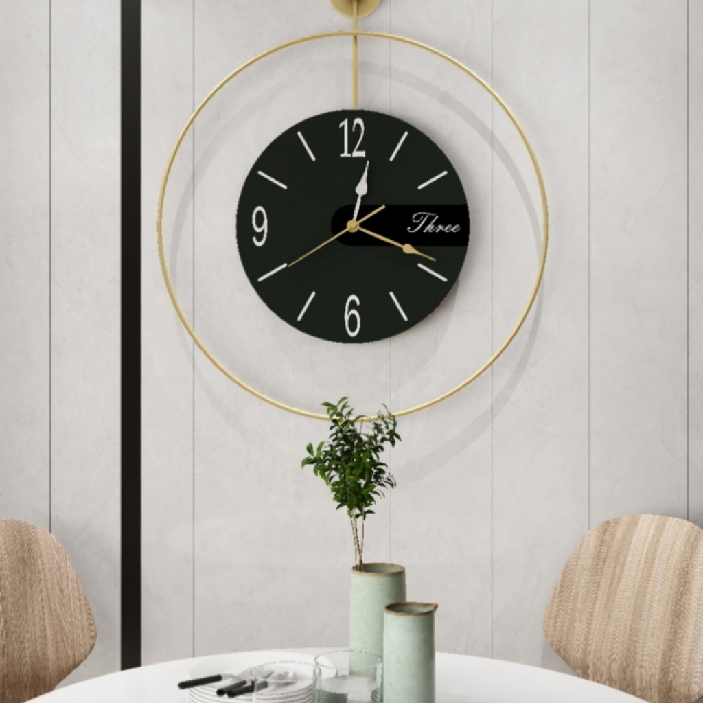Decorative clock high-end atmospheric wall clock living room home modern minimalist art clock wall hanging
