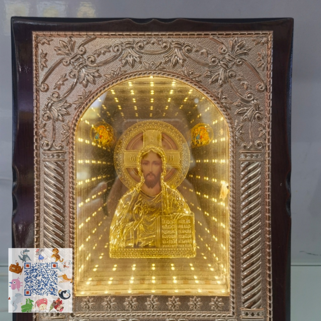 Religious three-dimensional light with decoration photo frame